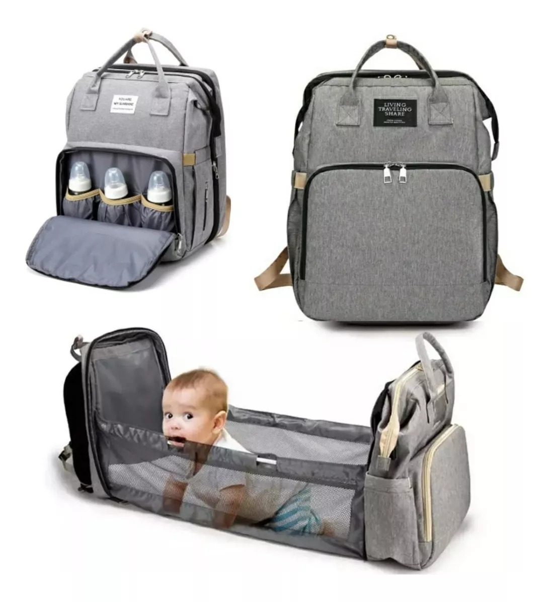 Miniatura 2 de Morral Pañalera Tipo Cuna Con Cambiador